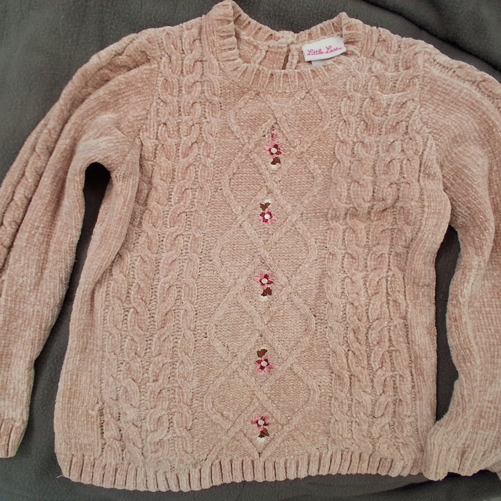 Pink Cable Knit Sweater